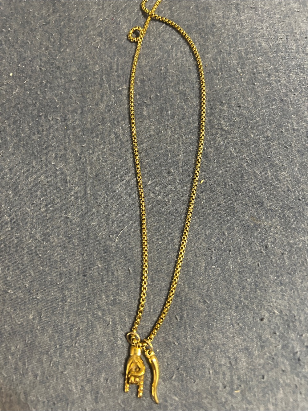 Mano Cornuto and Cornicello combo Necklace